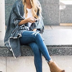 J.Crew Striped Cape-Scarf